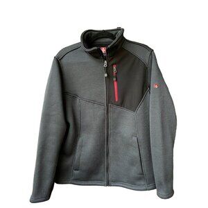 Swiss Tech Men's Size S Jacket‎ Soft Shell Waffle Knit Dark Gray